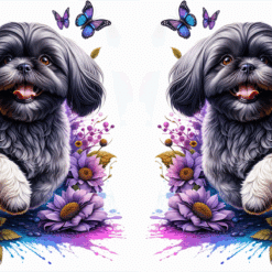 Shih Tzu in Flowers 15oz Mug - Render