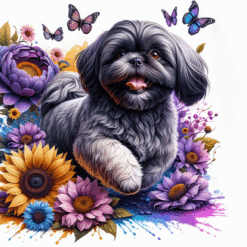 Shih Tzu in Flowers 20oz Tumbler - Render