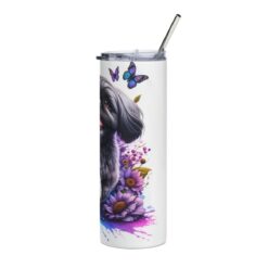Shih Tzu in Flowers 20oz Tumbler - Right