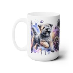Soft Coated Wheaten Terrier in Flowers 15oz Mug - Left