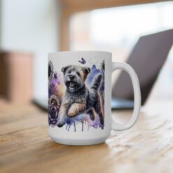 Soft Coated Wheaten Terrier in Flowers 15oz Mug - Lifestyle