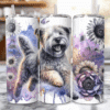 Soft Coated Wheaten Terrier in Flowers 20oz Tumbler - Lifestyle