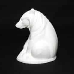 Stylized Geometric Bear Sculpture - Left