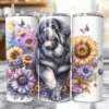 Tibetan Mastiff in Flowers 20oz Tumbler - Lifestyle