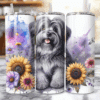 Tibetan Terrier in Flowers 20oz Tumbler - Lifestyle