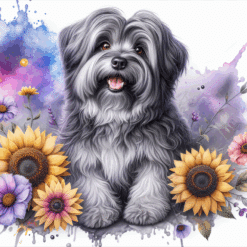 Tibetan Terrier in Flowers 20oz Tumbler - Render