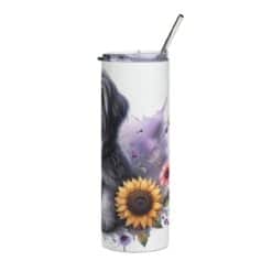 Tibetan Terrier in Flowers 20oz Tumbler - Right