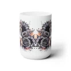 Toy Fox Terrier in Flowers 15oz Mug - Front