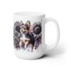 Toy Fox Terrier in Flowers 15oz Mug - Right
