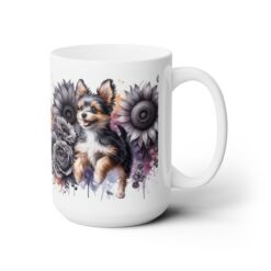 Toy Fox Terrier in Flowers 15oz Mug - Right