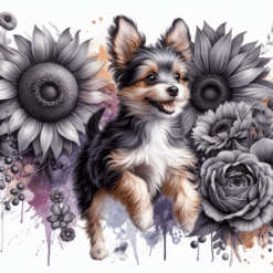 Toy Fox Terrier in Flowers 20oz Tumbler - Render