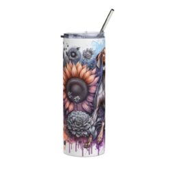 Vizsla in Flowers 20oz Tumbler - Left