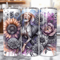 Vizsla in Flowers 20oz Tumbler - Lifestyle