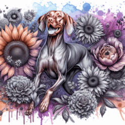 Vizsla in Flowers 20oz Tumbler - Render