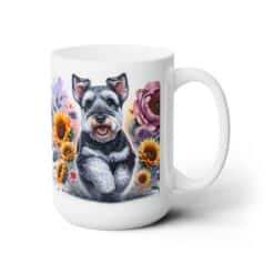 Welsh Terrier in Flowers 15oz Mug - Right