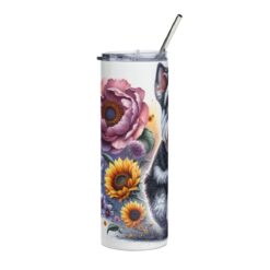 Welsh Terrier in Flowers 20oz Tumbler - Left