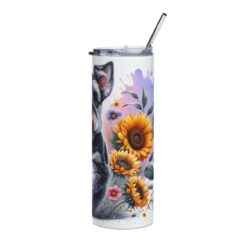 Welsh Terrier in Flowers 20oz Tumbler - Right