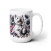 West Highland White Terrier in Flowers 15oz Mug - Right