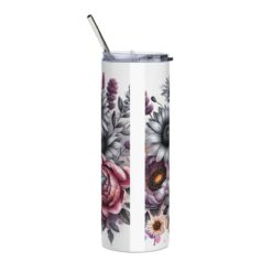West Highland White Terrier in Flowers 20oz Tumbler - Back