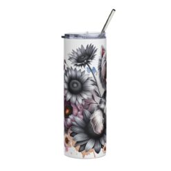 West Highland White Terrier in Flowers 20oz Tumbler - Left
