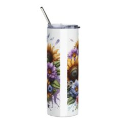 Wirehaired Pointing Griffon in Flowers 20oz Tumbler - Back