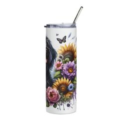 Wirehaired Pointing Griffon in Flowers 20oz Tumbler - Right