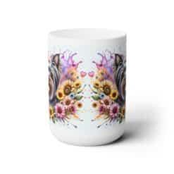 Yorkshire Terrier in Flowers 15oz Mug - Front