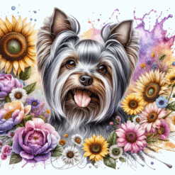 Yorkshire Terrier in Flowers 20oz Tumbler - Render