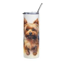 Yorkshire Terrier with Wings 20oz Tumbler - Front