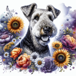Airedale Terrier in Flowers 20oz Tumbler - Render