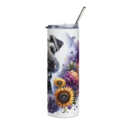 Airedale Terrier in Flowers 20oz Tumbler - Right