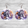 Alaskan Malamute in Flowers Round Earrings - Lifestyle