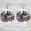 American Staffordshire Terrier in Flowers Round Earrings - Lifestyle