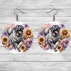 Anatolian Shepherd Dog in Flowers Round Earrings - Lifestyle