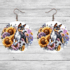 Basenji in Flowers Round Earrings - Lifestyle