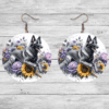 Belgian Malinois in Flowers Round Earrings - Lifestyle
