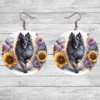 Belgian Tervuren in Flowers Round Earrings - Lifestyle