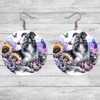 Borzoi in Flowers Round Earrings - Lifestyle