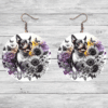 Boston Terrier in Flowers Round Earrings - Lifestyle