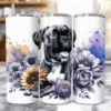 Boxer in Flowers 20oz Tumbler - Lifestyle