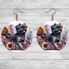Brussels Griffon in Flowers Round Earrings - Lifestyle
