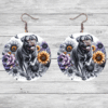Dogue de Bordeaux in Flowers Round Earrings - Lifestyle