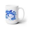Dolphin Blue Floral 15oz Mug - Right