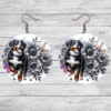 Entlebucher Mountain Dog in Flowers Round Earrings - Lifestyle