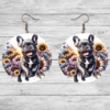French Bulldog in Flowers Round Earrings - Lifestyle