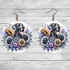Great Dane in Flowers Round Earrings - Lifestyle