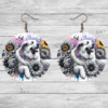 Great Pyrenees in Flowers Round Earrings - Lifestyle