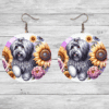 Havanese in Flowers Round Earrings - Lifestyle