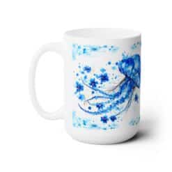 Jellyfish Blue Floral 15oz Mug - Left