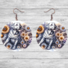 Labrador Retriever in Flowers Round Earrings - Lifestyle
